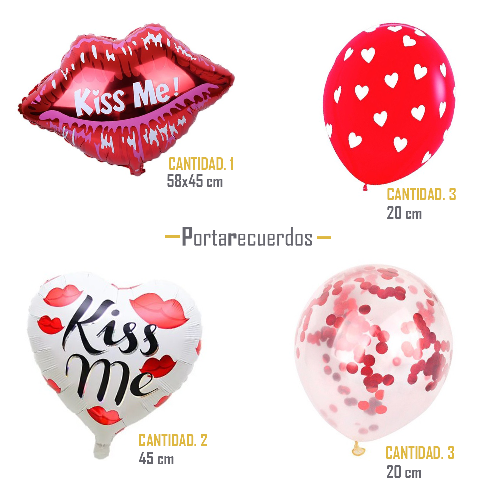 Pack de Globos de Amor TIPO 4 - 9 Piezas